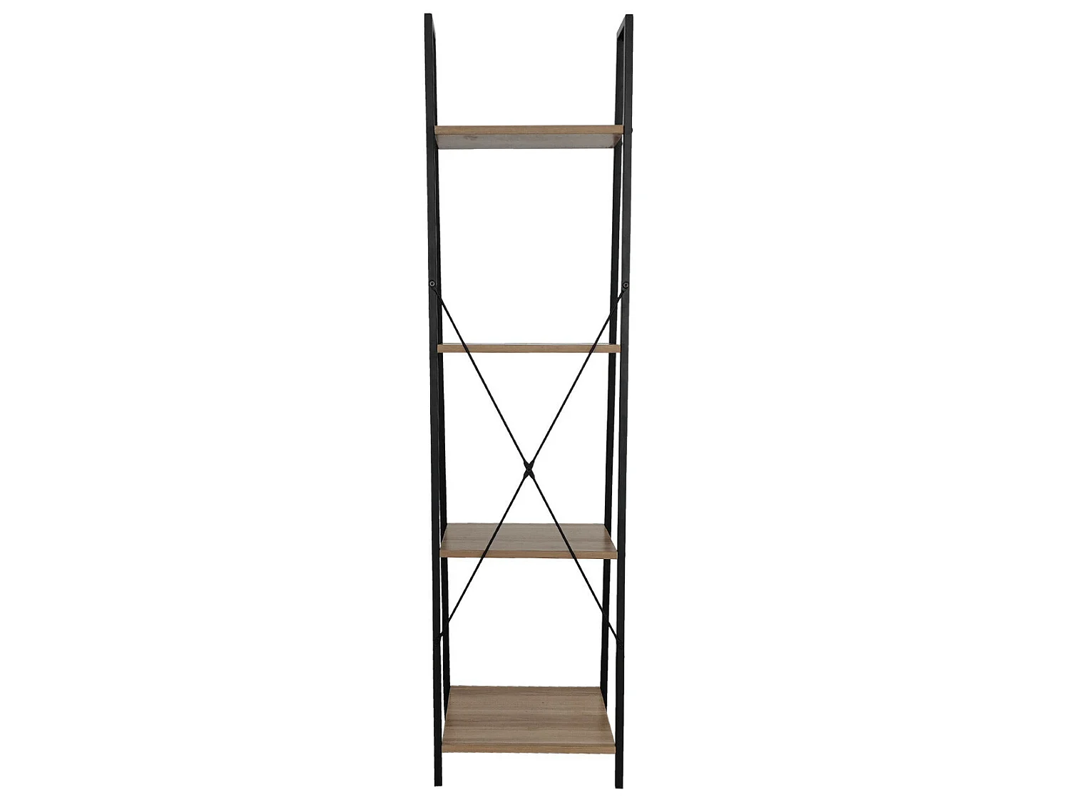 Estantería Metálica con 4 Baldas de Madera Oren 148x34x32,5cm 7house