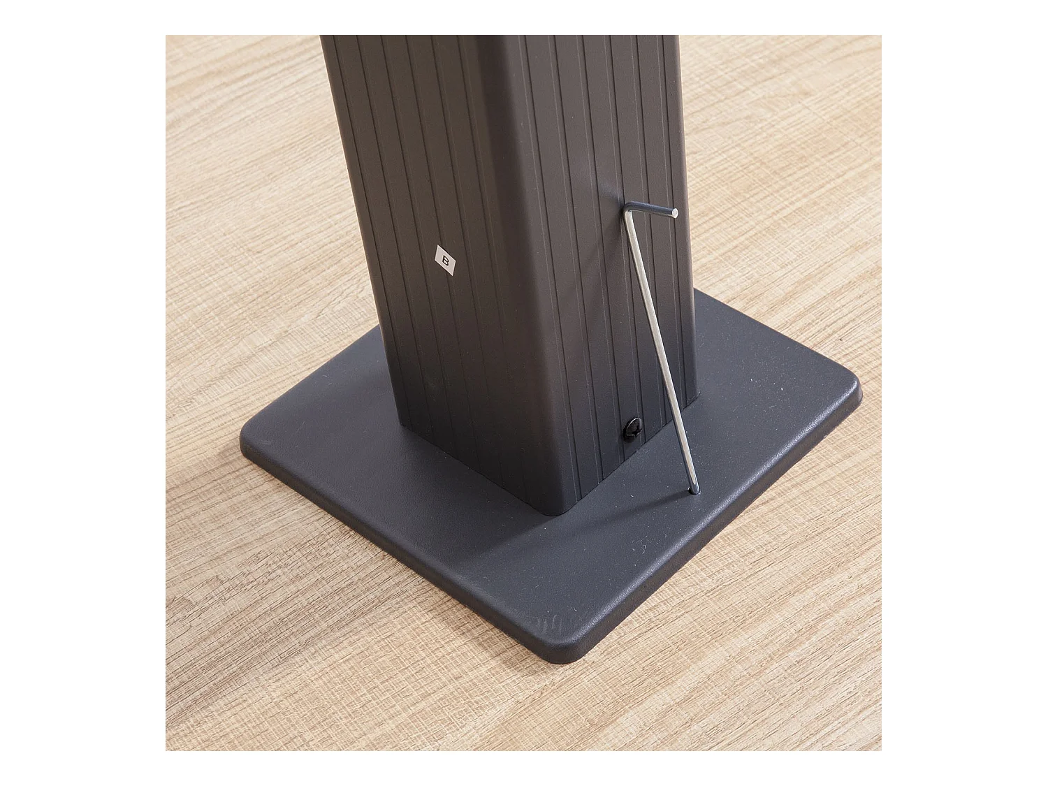 Tonnelle/Pergola aluminium 3x3m toile coulissante rétractable - Gris Anthracite - HERO