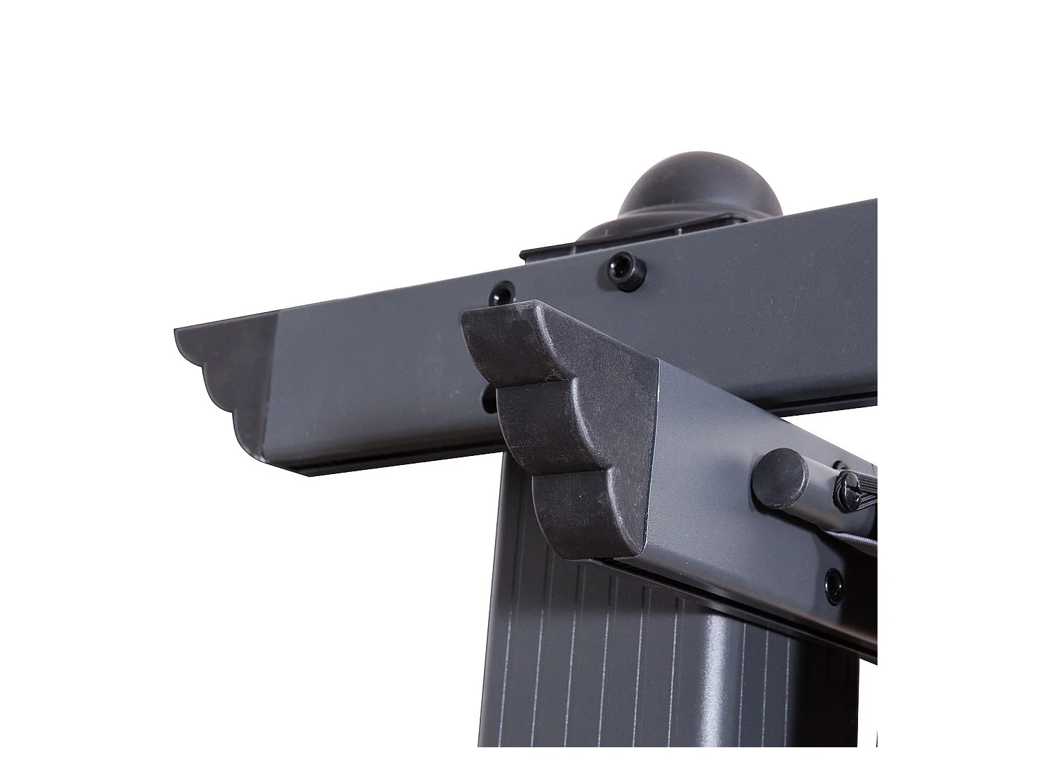 Tonnelle/Pergola aluminium 3x3m toile coulissante rétractable - Gris Anthracite - HERO