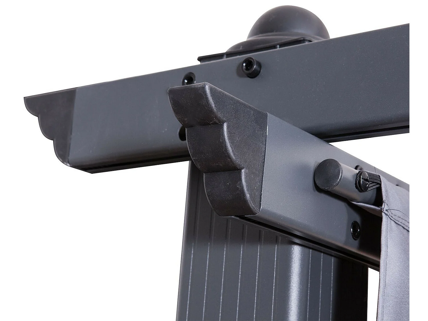 Tonnelle/Pergola aluminium 3x4m toile coulissante rétractable - Gris Taupe - HERO XL