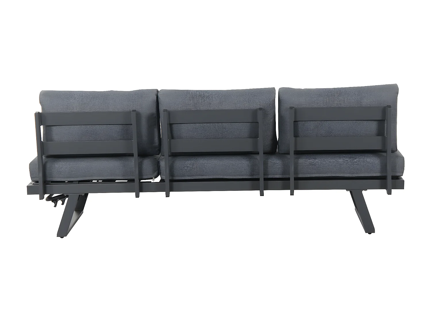 Salon de jardin fonctionnel modulable en aluminium design - Gris Anthracite - HELIOS