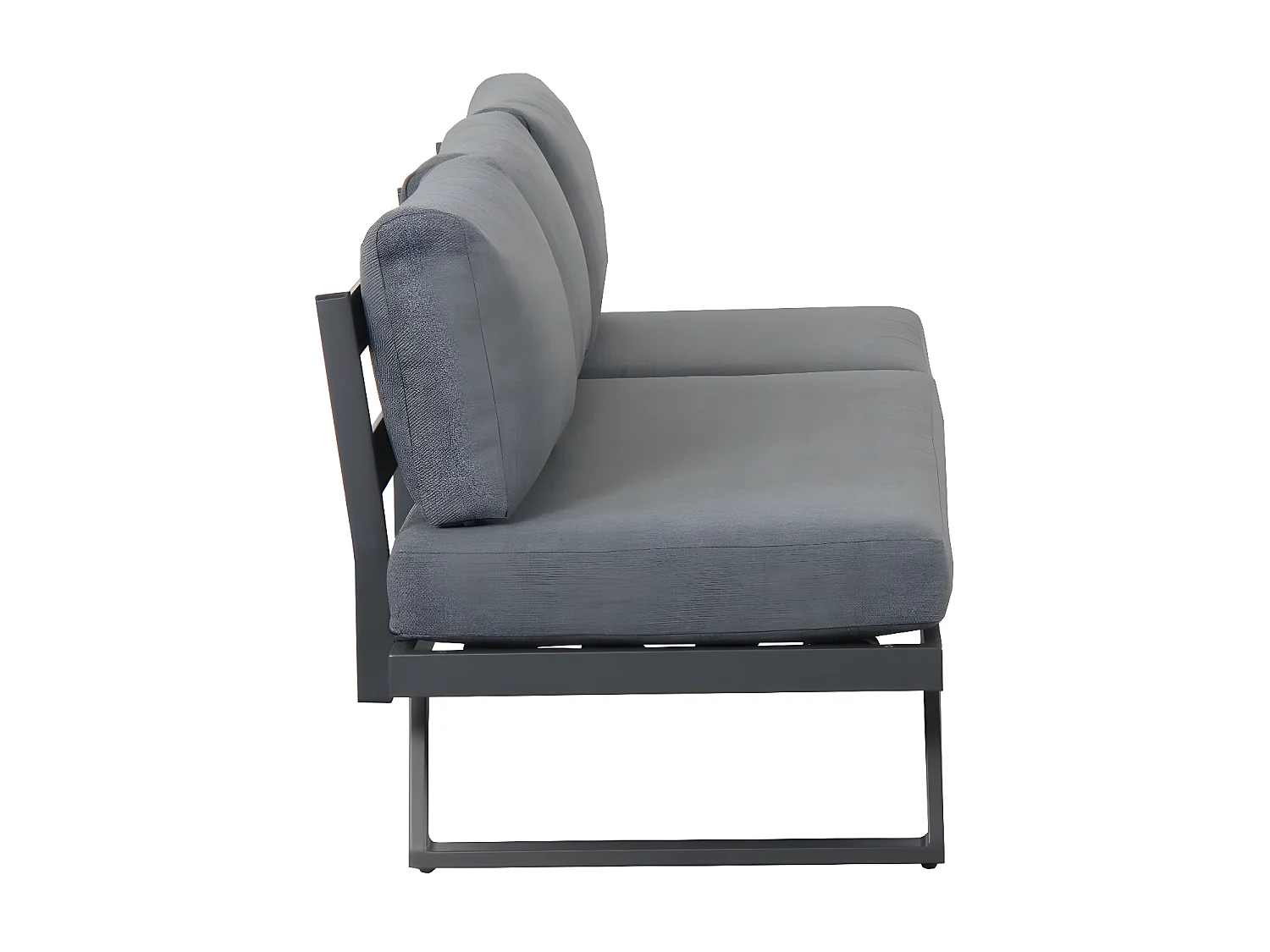 Salon de jardin fonctionnel modulable en aluminium design - Gris Anthracite - HELIOS
