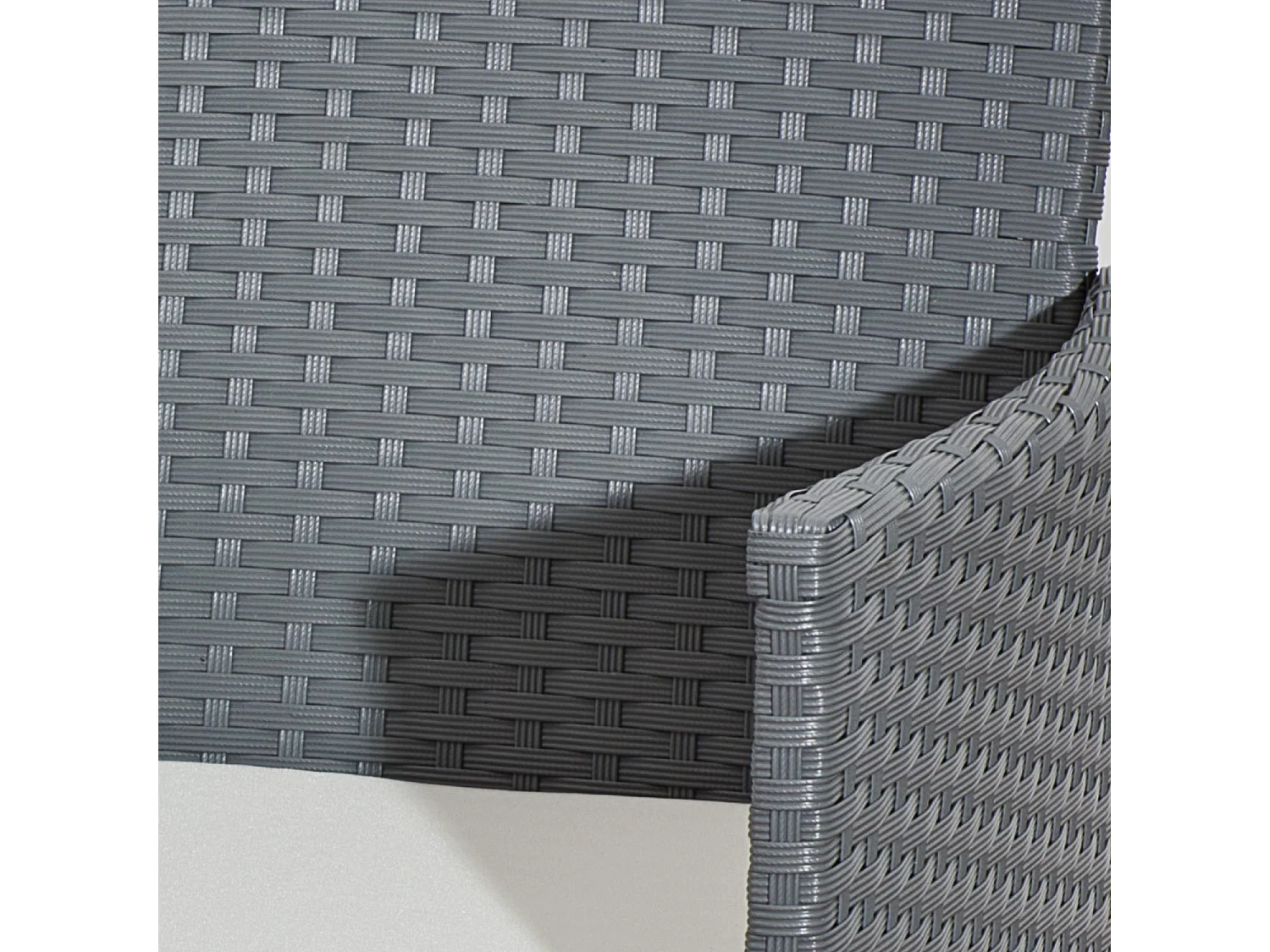 Salon de jardin résine tressée Gris - ensemble 4 places - Canapé + Fauteuil + Table - IMORA