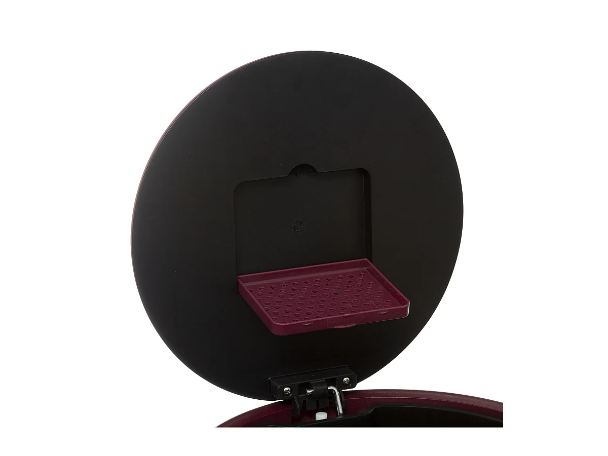Poubelle ronde 30 Litres en Métal Rose nacarat