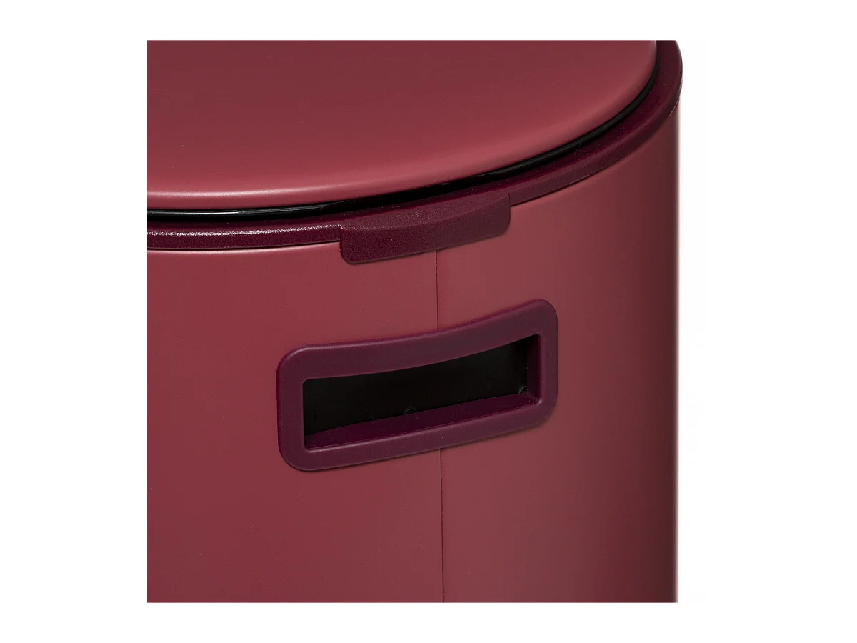 Poubelle ronde 30 Litres en Métal Rose nacarat
