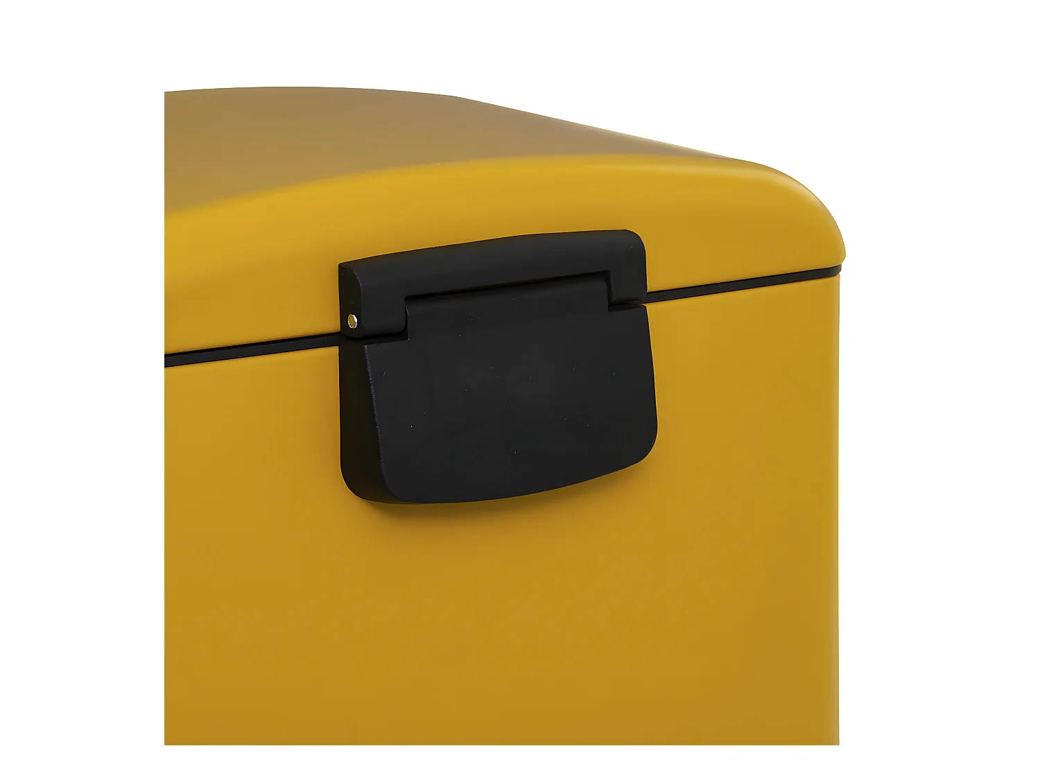 Poubelle 30 Litres en Métal Jaune ouverture à pédale