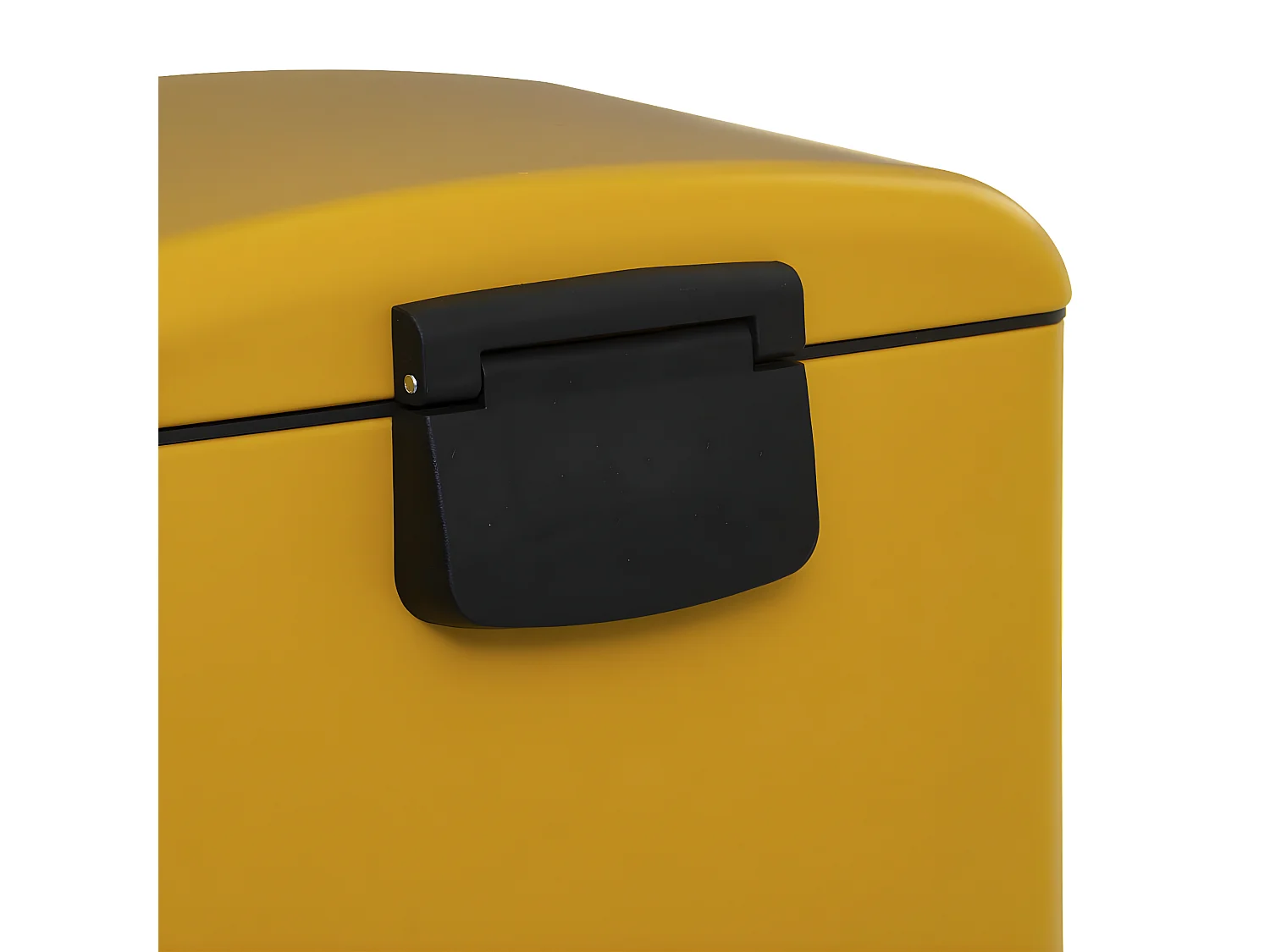 Poubelle 30 Litres en Métal Jaune ouverture à pédale