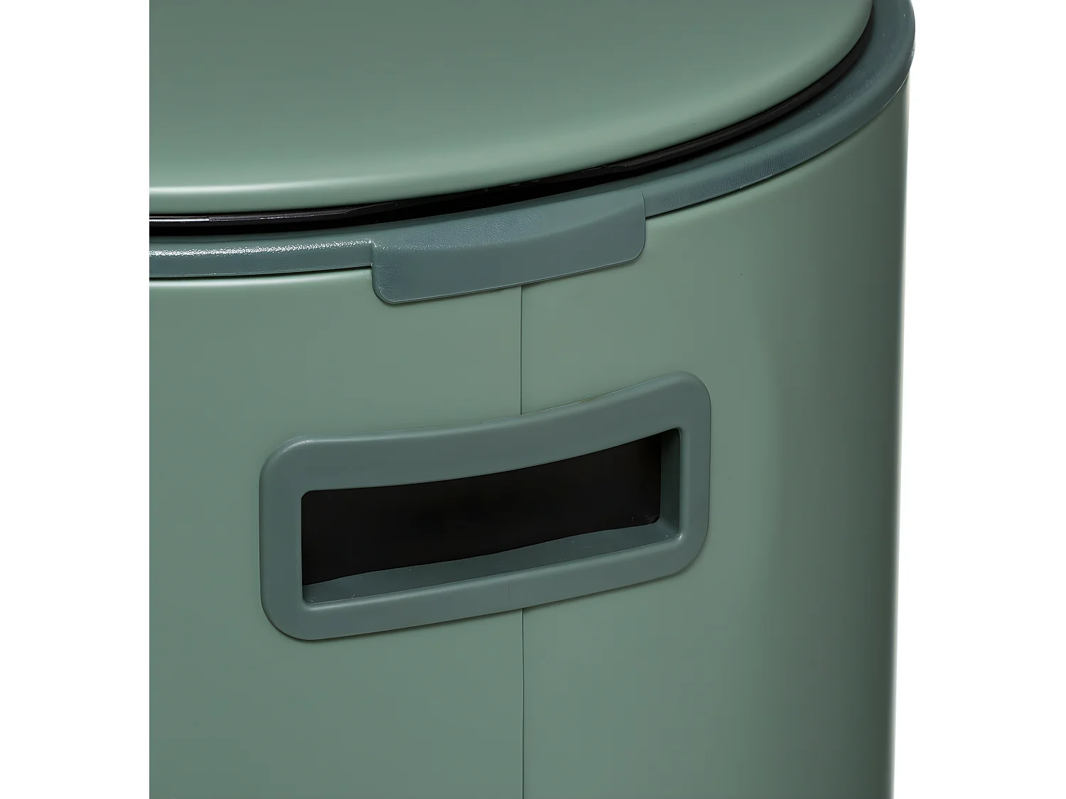 Poubelle ronde 30 Litres en Métal Vert