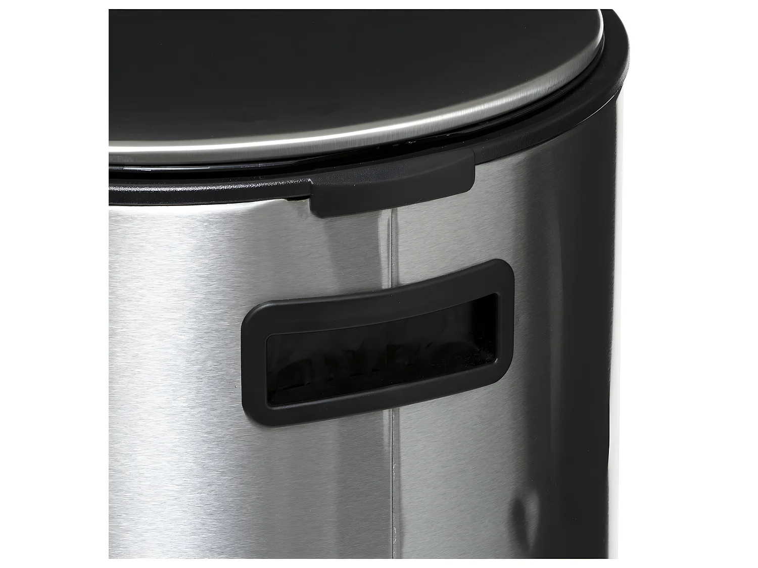 Poubelle ronde 30 Litres en Métal Gris acier