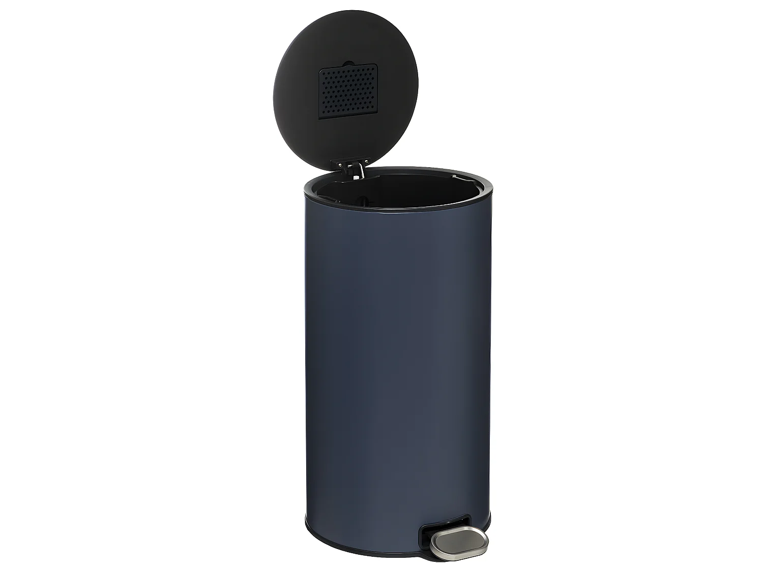 Poubelle ronde 30 Litres en Métal  Bleu Foncé