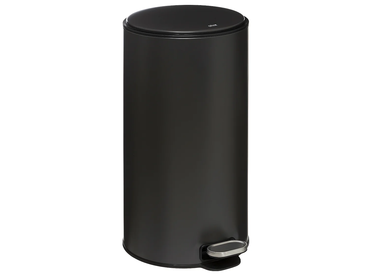 Poubelle ronde 30 Litres en Métal Noir charbon