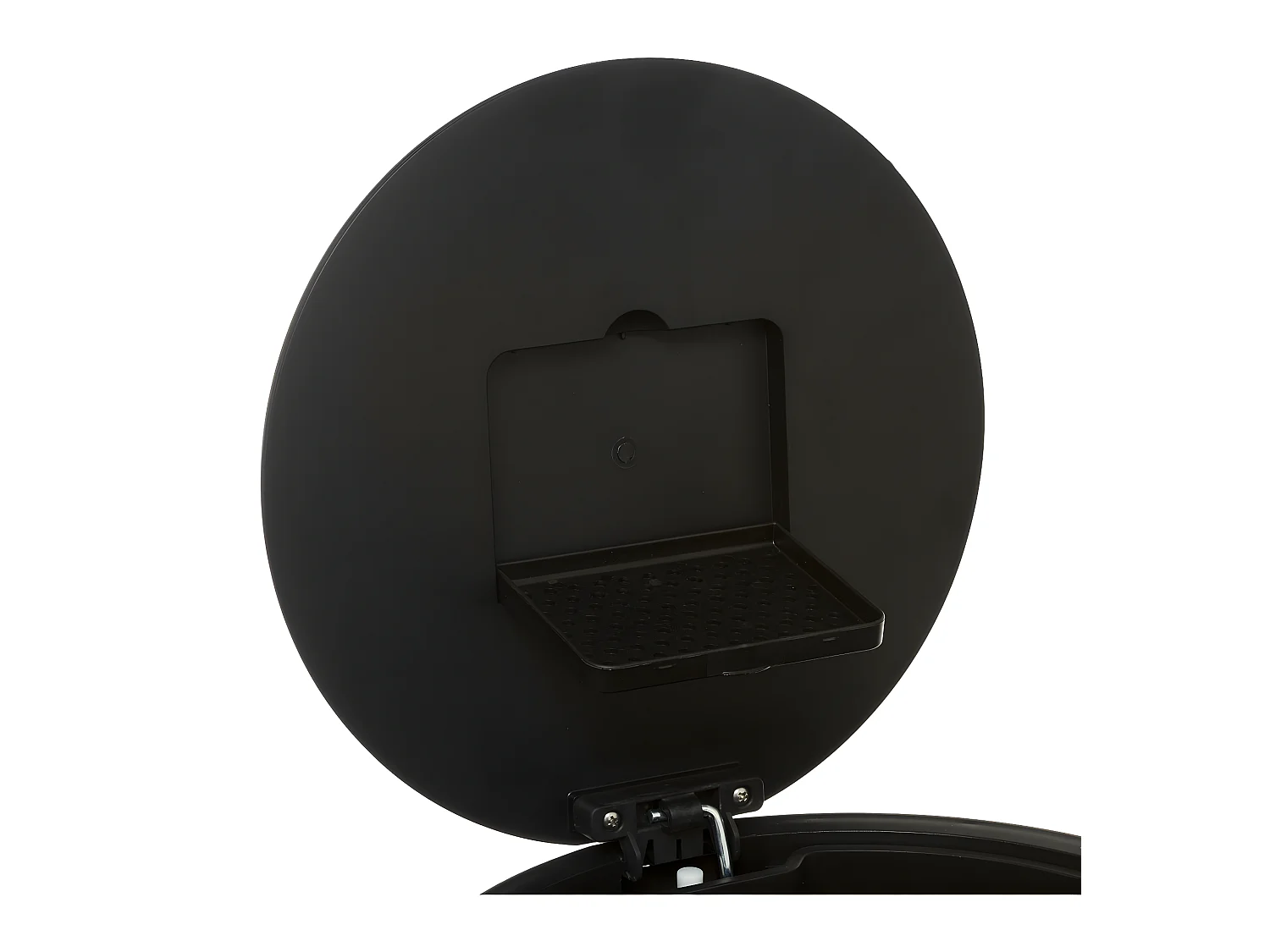 Poubelle ronde 30 Litres en Métal Noir charbon