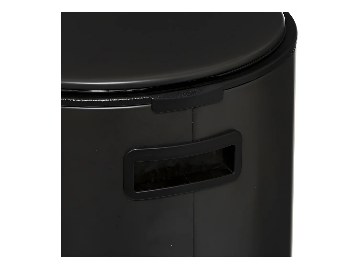 Poubelle ronde 30 Litres en Métal Noir charbon