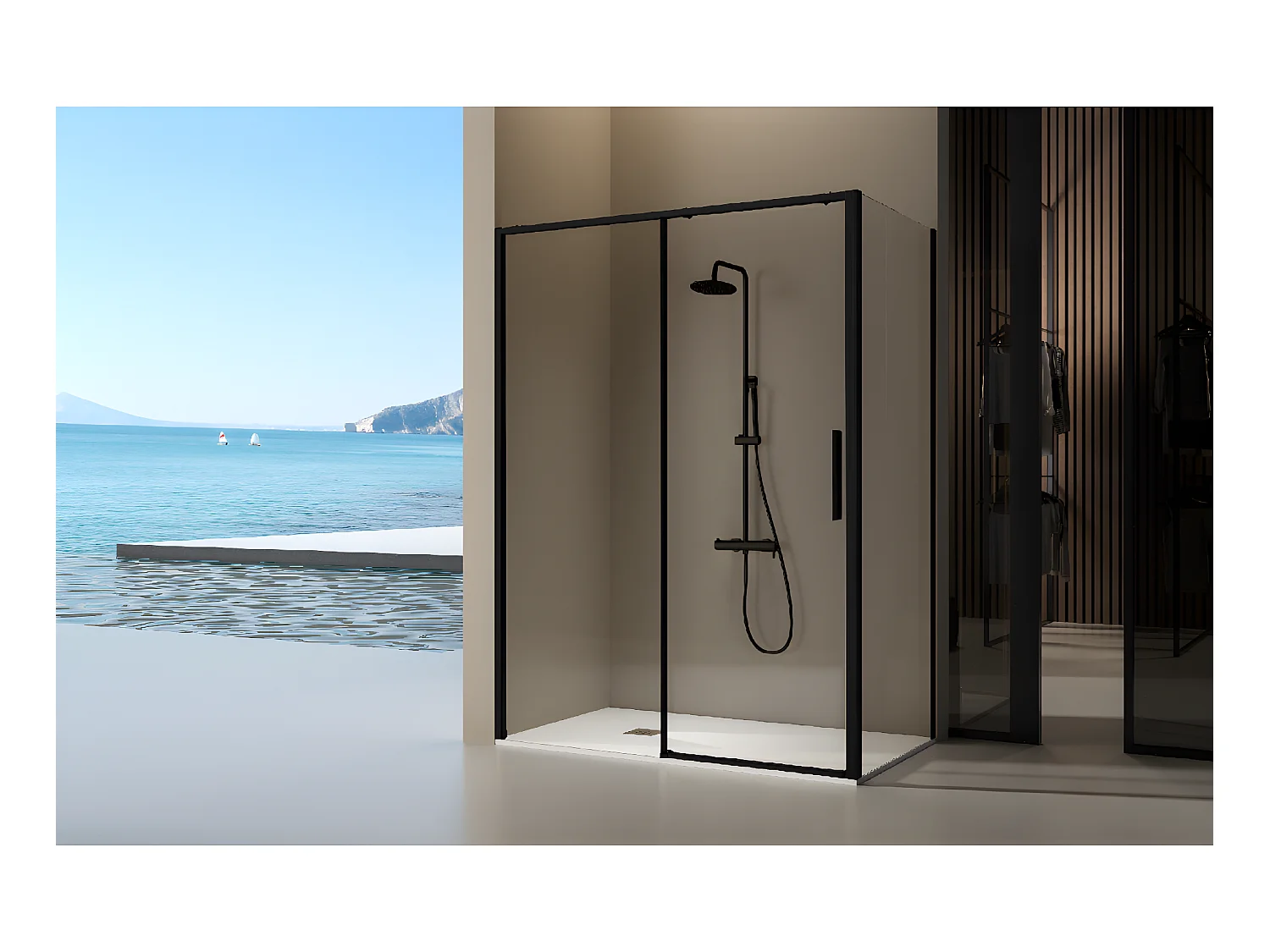 Lateral fijo 76.5-79 cm para DELTA Negro