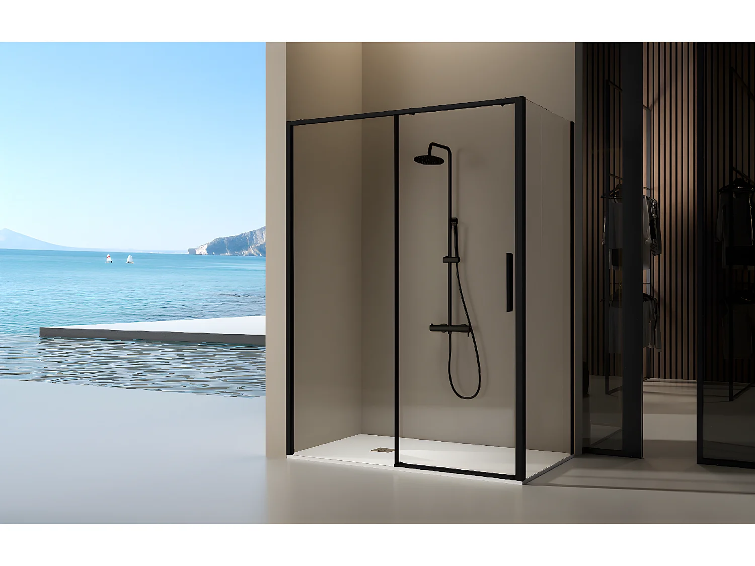 Lateral fijo 76.5-79 cm para DELTA Negro