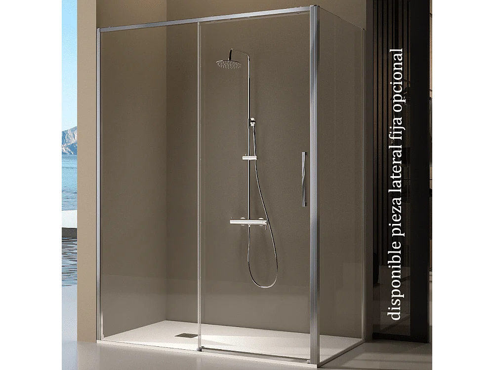 Frontal de ducha + Puerta Corredera 137-139.6 cm DELTA Cromado