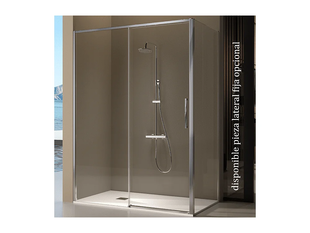 Frontal de ducha + Puerta Corredera 163-165.6 cm DELTA Cromado