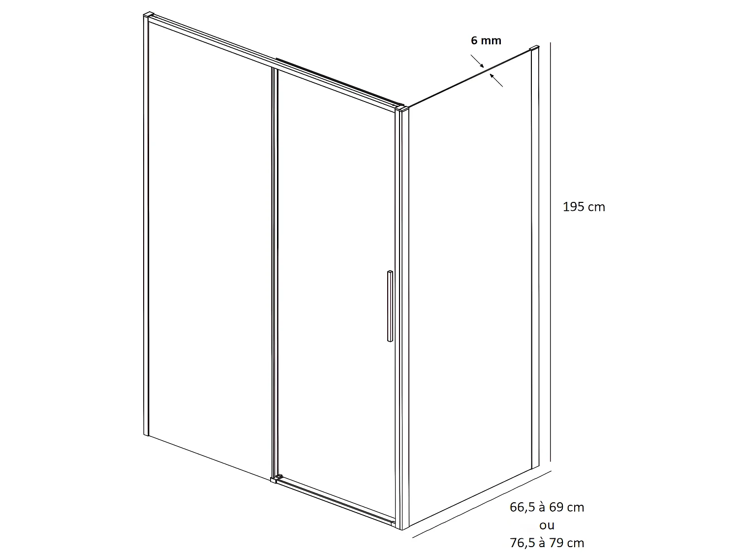 Lateral fijo 66.5-69 cm para DELTA Dorado