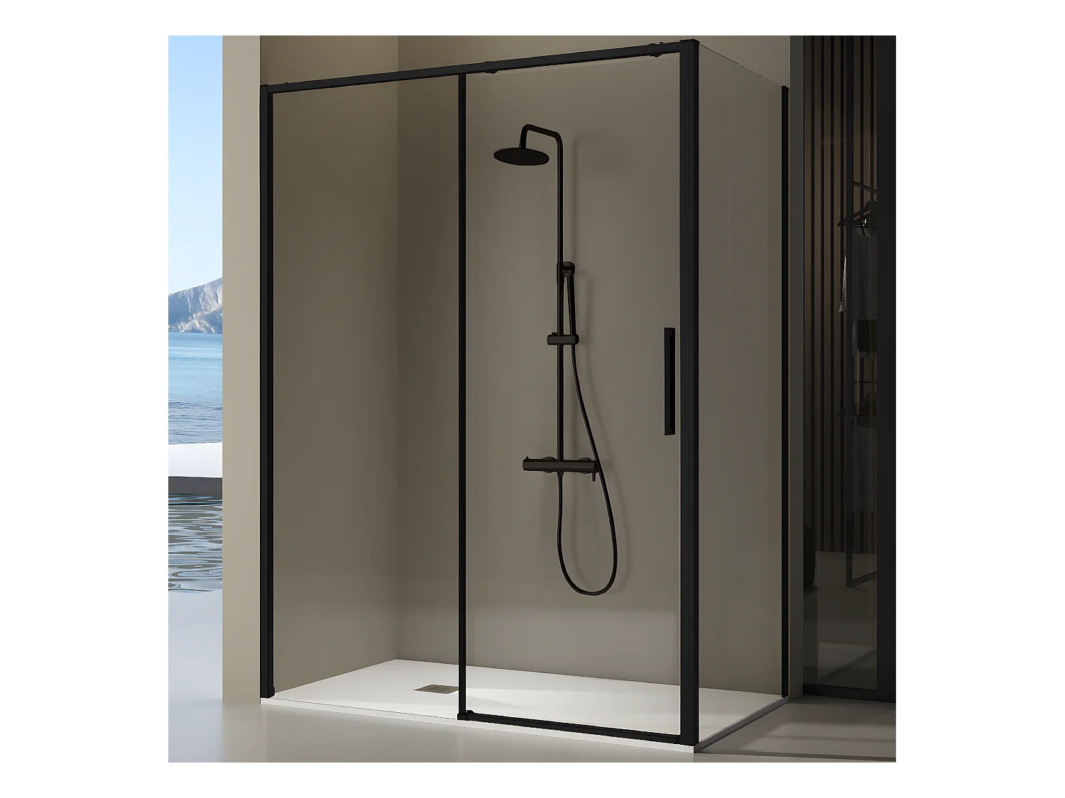 Lateral fijo 66.5-69 cm para DELTA Negro