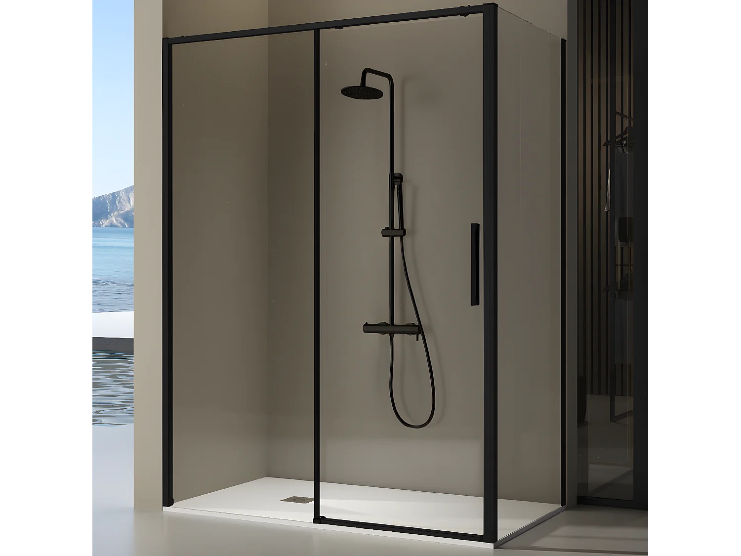 Lateral fijo 66.5-69 cm para DELTA Negro