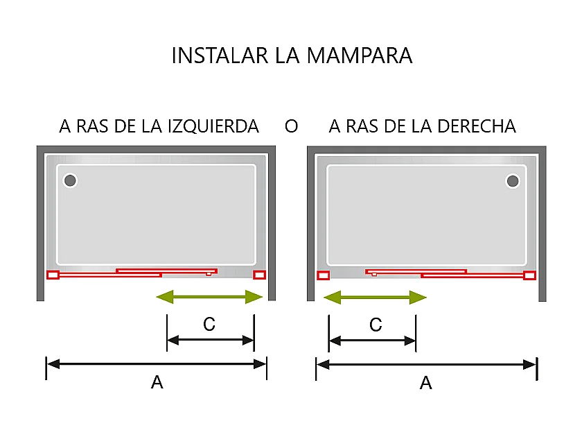 Frontal de ducha + Puerta Corredera 144-146.6 cm DELTA Dorado