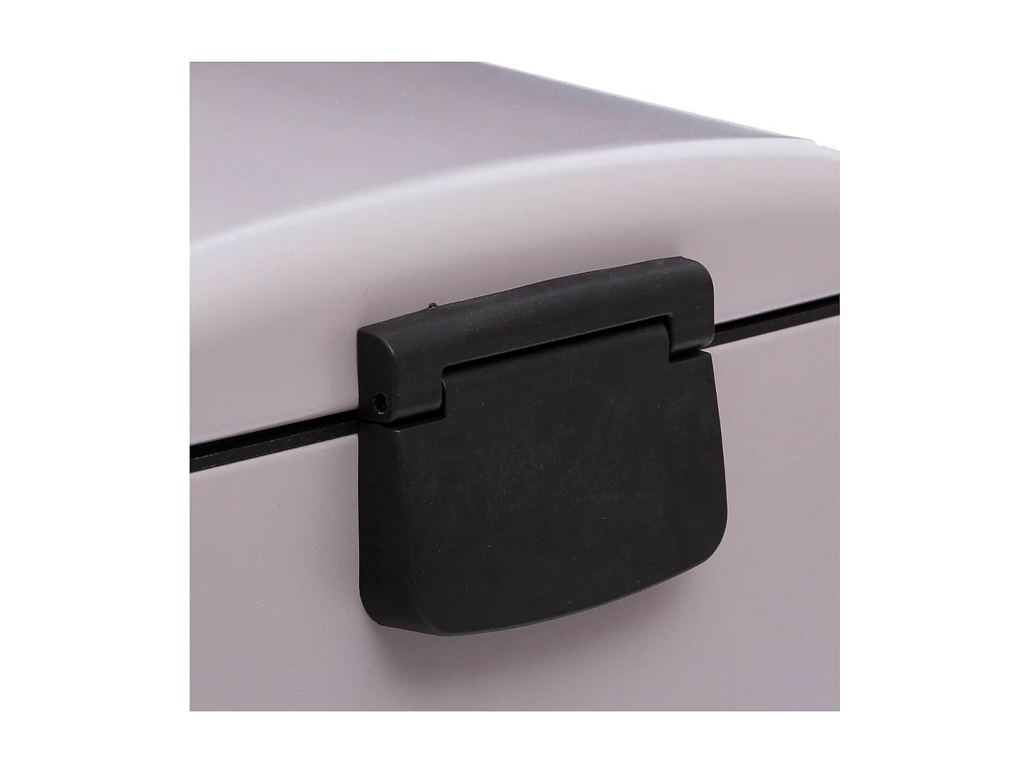 Poubelle 30 Litres en Métal Taupe ouverture à pédale