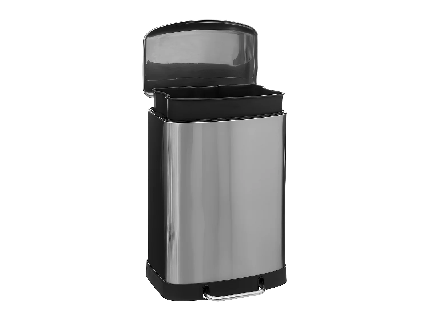 Poubelle en Métal Inox  50 Litres ouverture à pédale