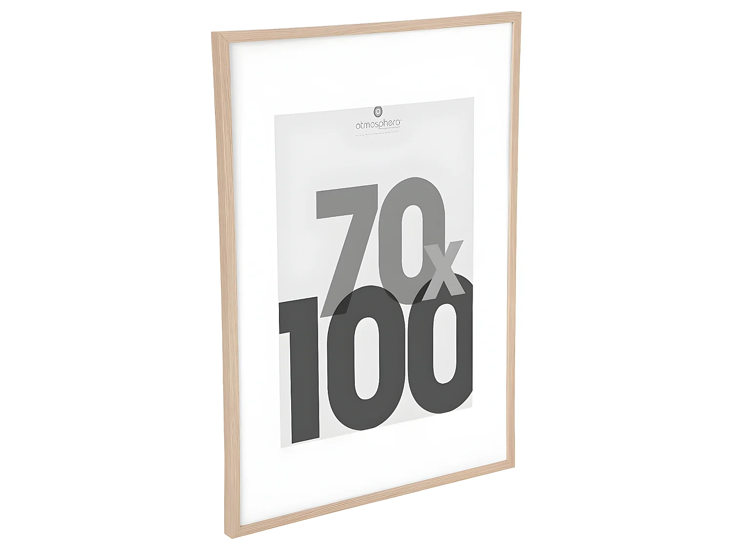 Cadre Photo Bois naturel pour Photo 70 x 100 cm