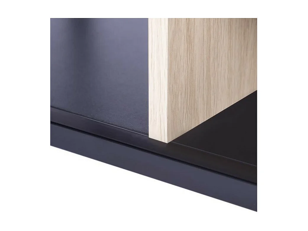 Mueble TV con 1 puerta - Metal y madera - 140 x 40 x 50 cm - MINSK