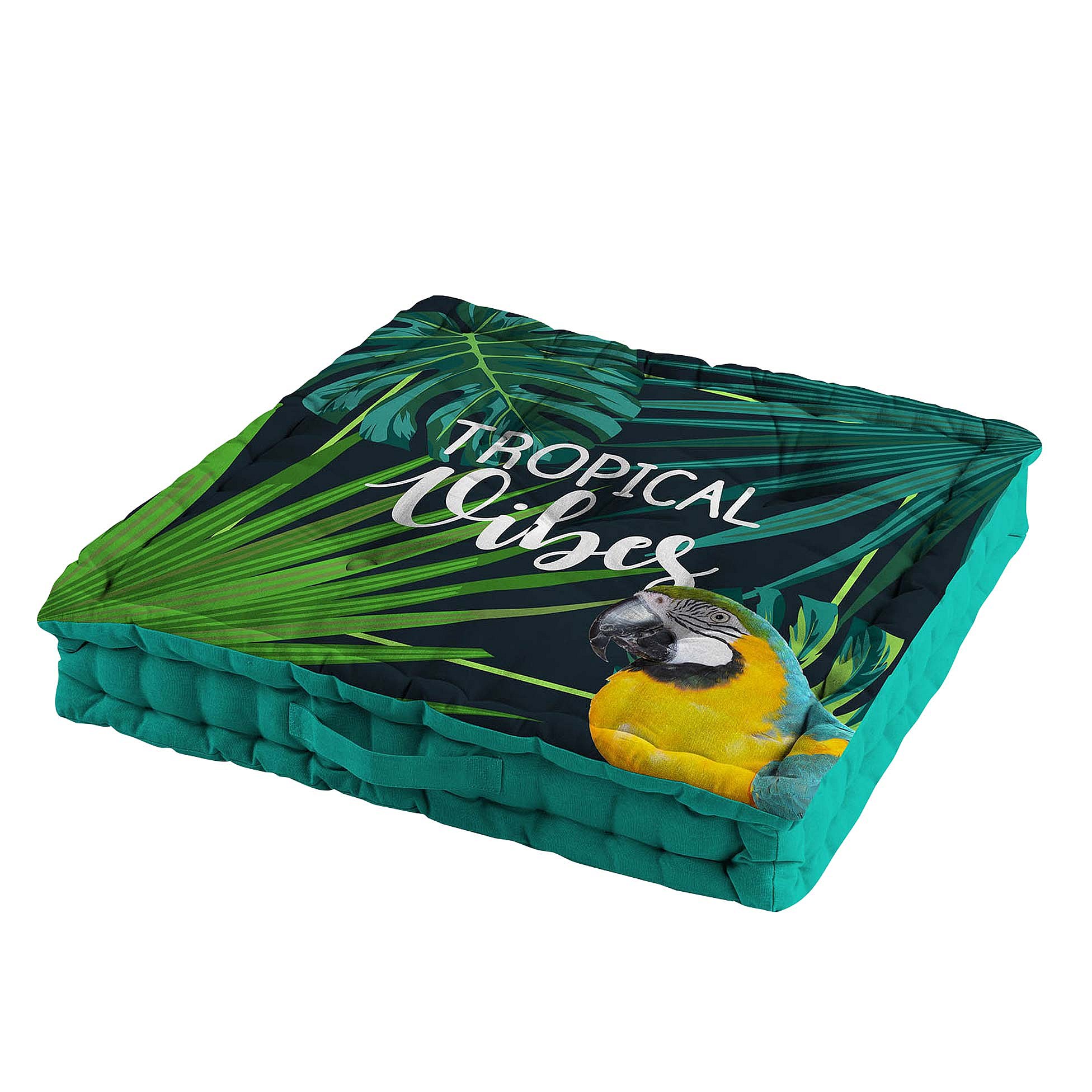 Coussin de Latéral Matelassé pour Palettes 60x40x20/10 Bleu