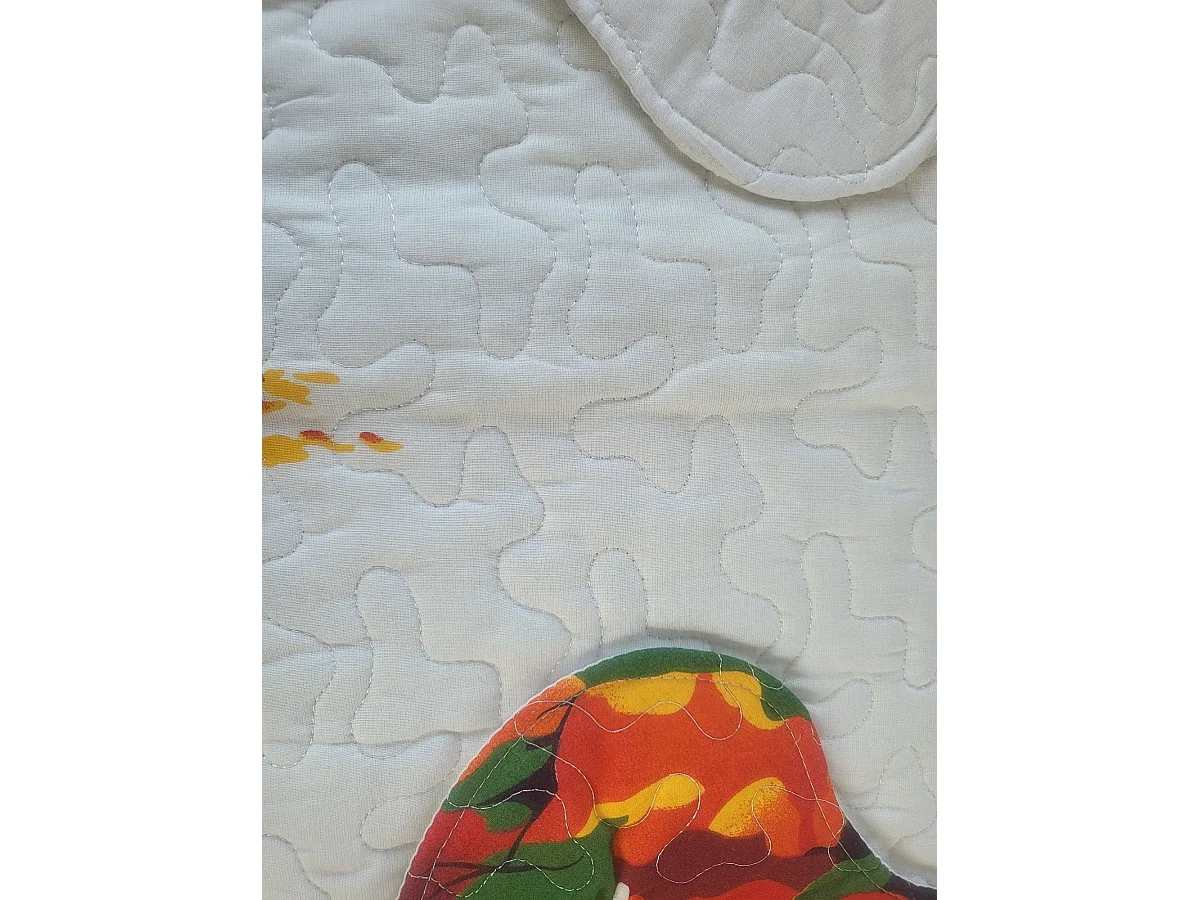 Couvre lit microfibre + taies 240 x 260 cm fleuri