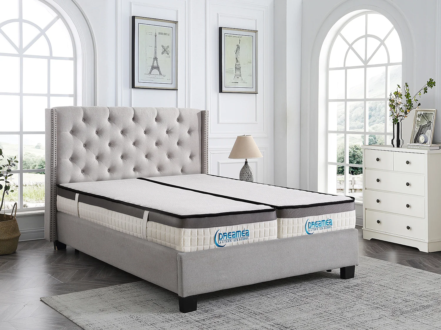 Matelas 90 x 200 cm mousse mémoire de forme ép.19cm - ORTHOMEMORY II de DREAMEA