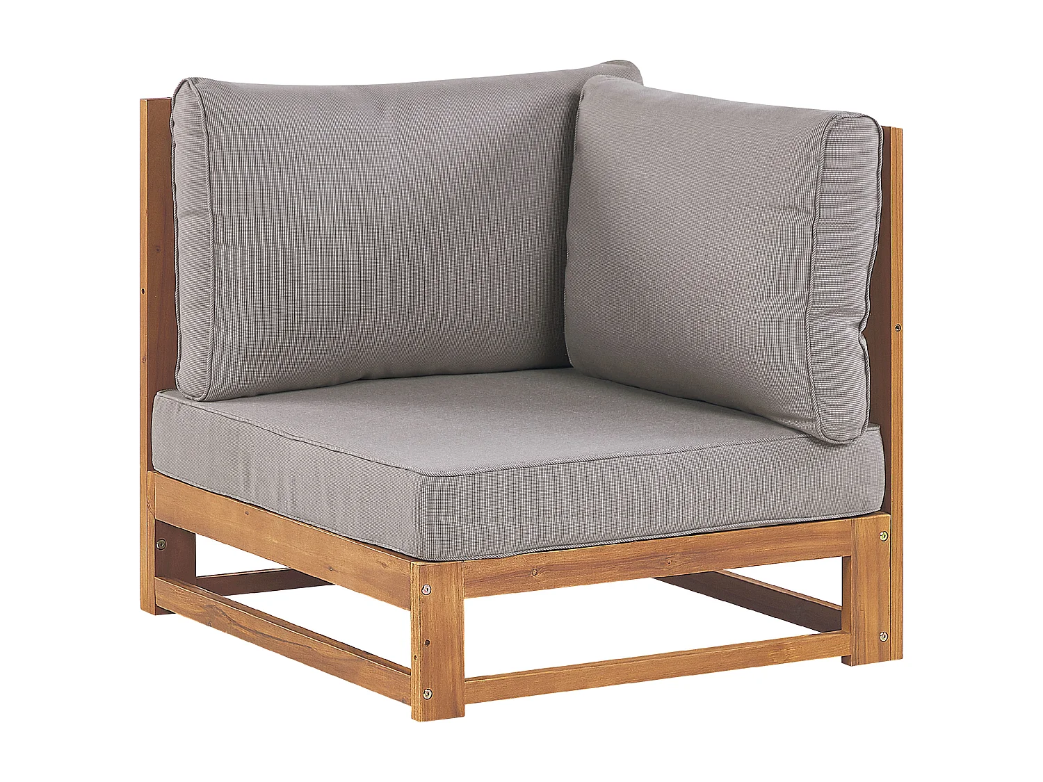 Canapé d'angle de jardin 2 places en bois d'acacia clair TIMOR II