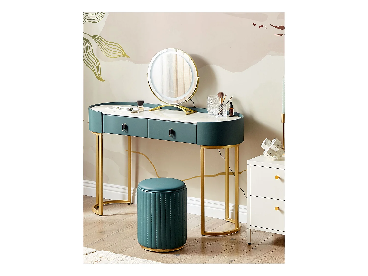 Kaptafel VINAX LED Donkergroen