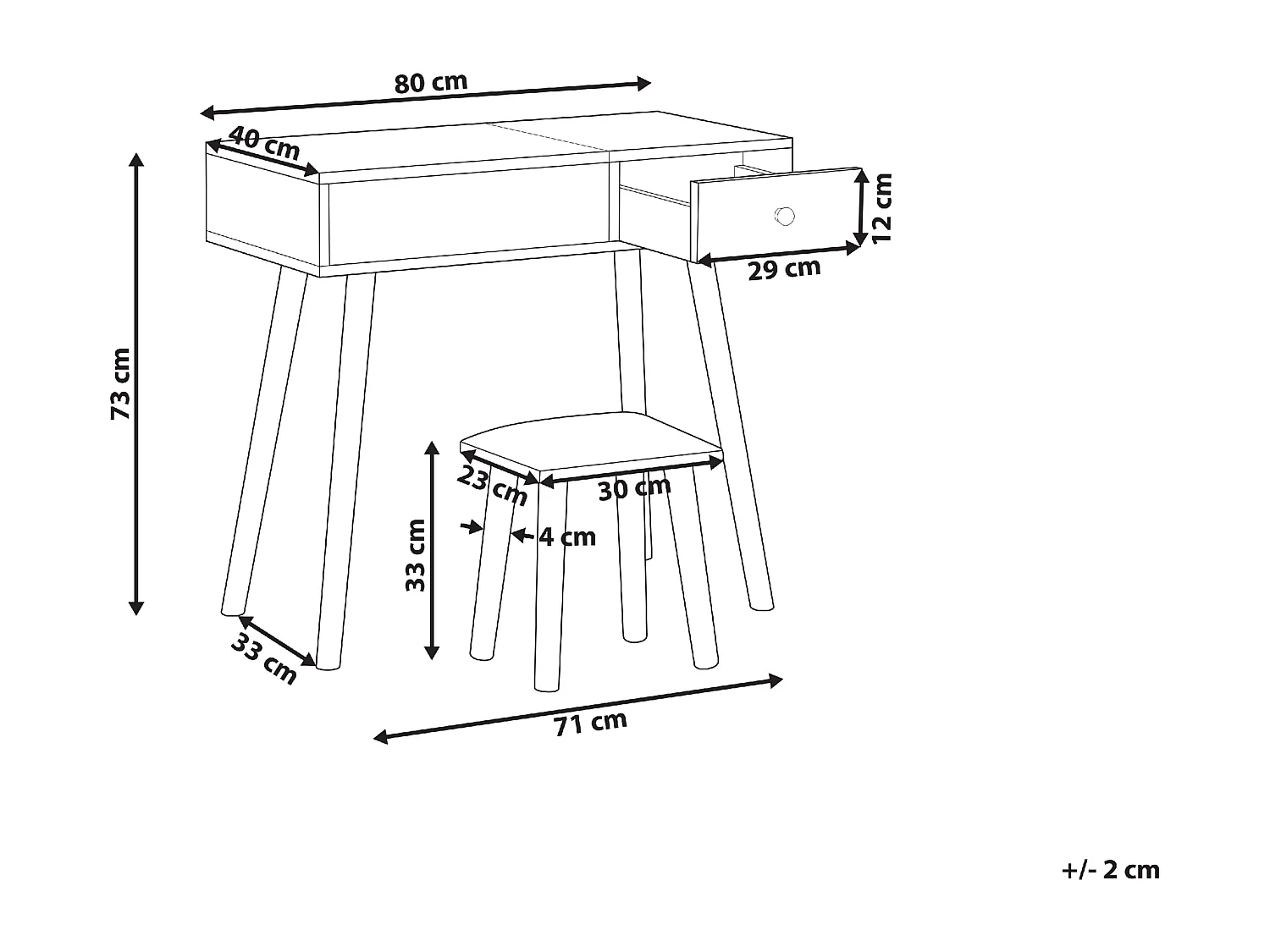 Kaptafel wit BOLLENE