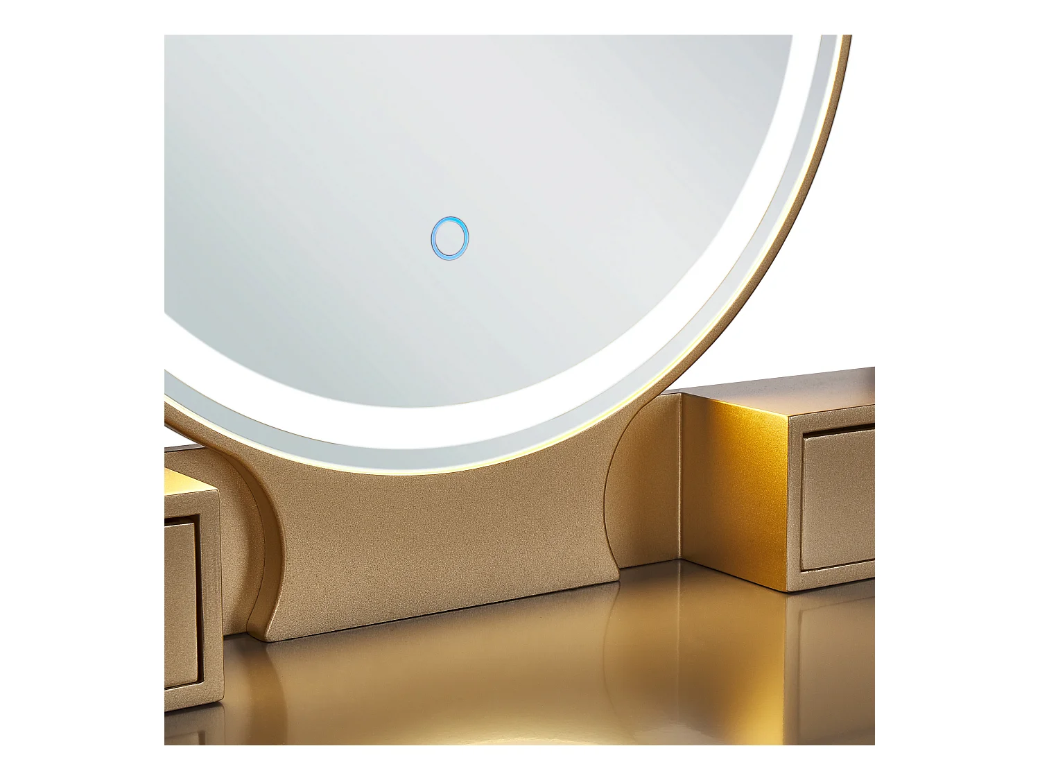 Toaletka z lustrem i stołkiem FEDRY LED Szary