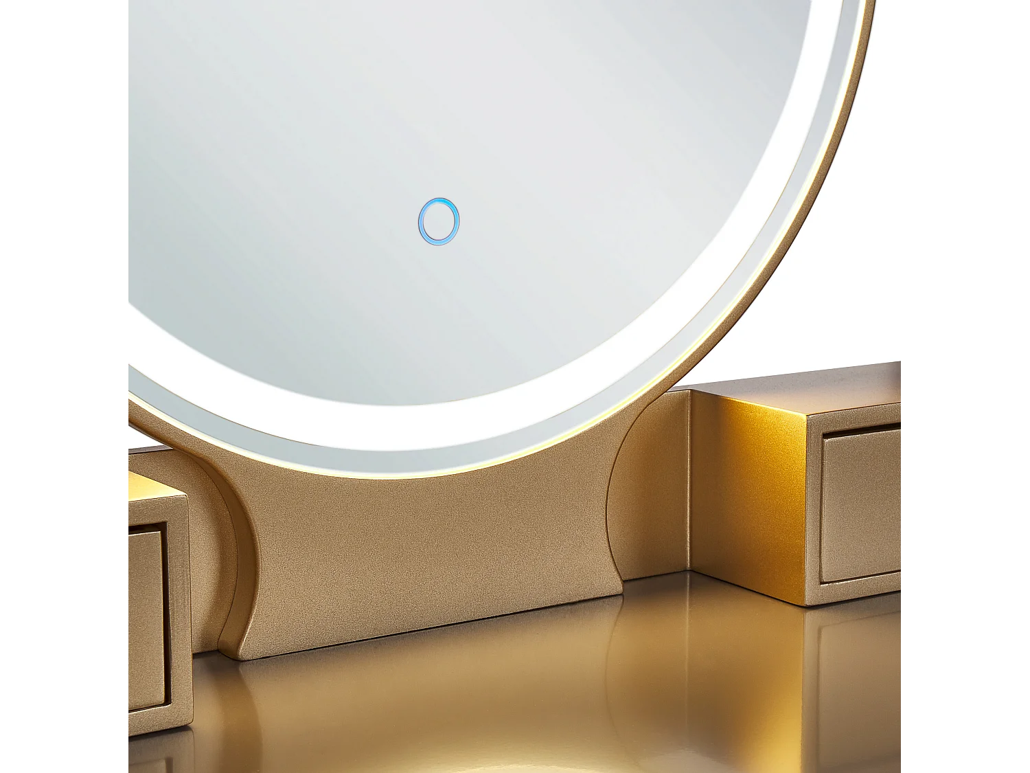 Toaletka z lustrem i stołkiem FEDRY LED Szary