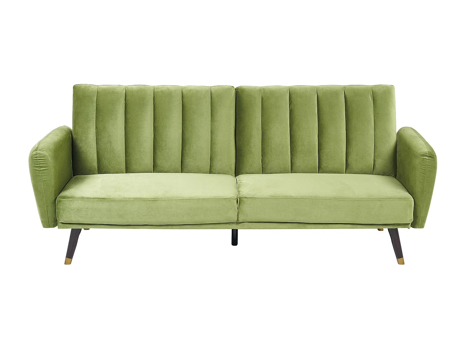 Divano letto 3 posti velluto verde oliva VIMMERBY