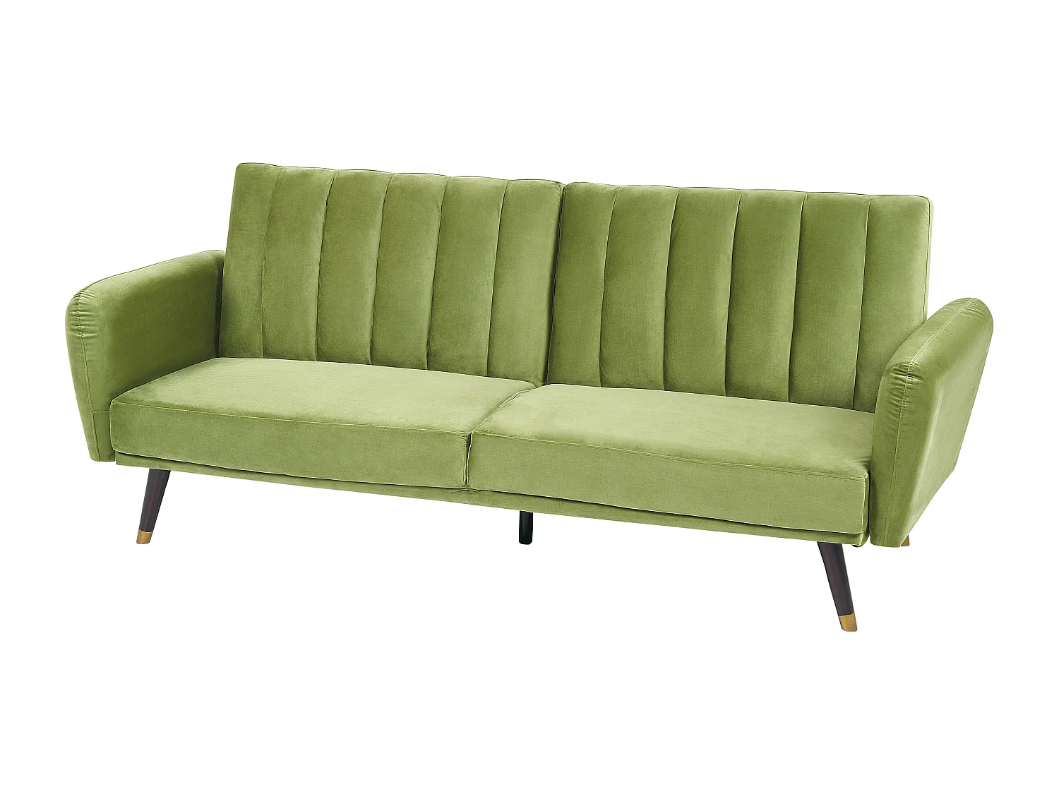 Divano letto 3 posti velluto verde oliva VIMMERBY