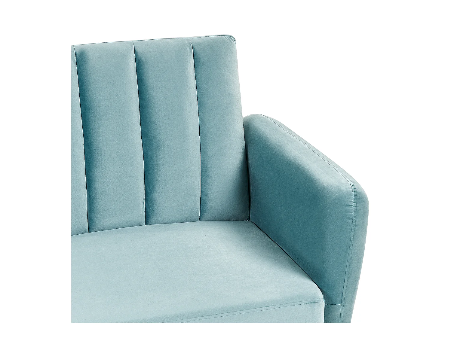 3-Sitzer Schlafsofa Samtstoff blau verstellbare Rückenlehne Glamourös Vimmerby