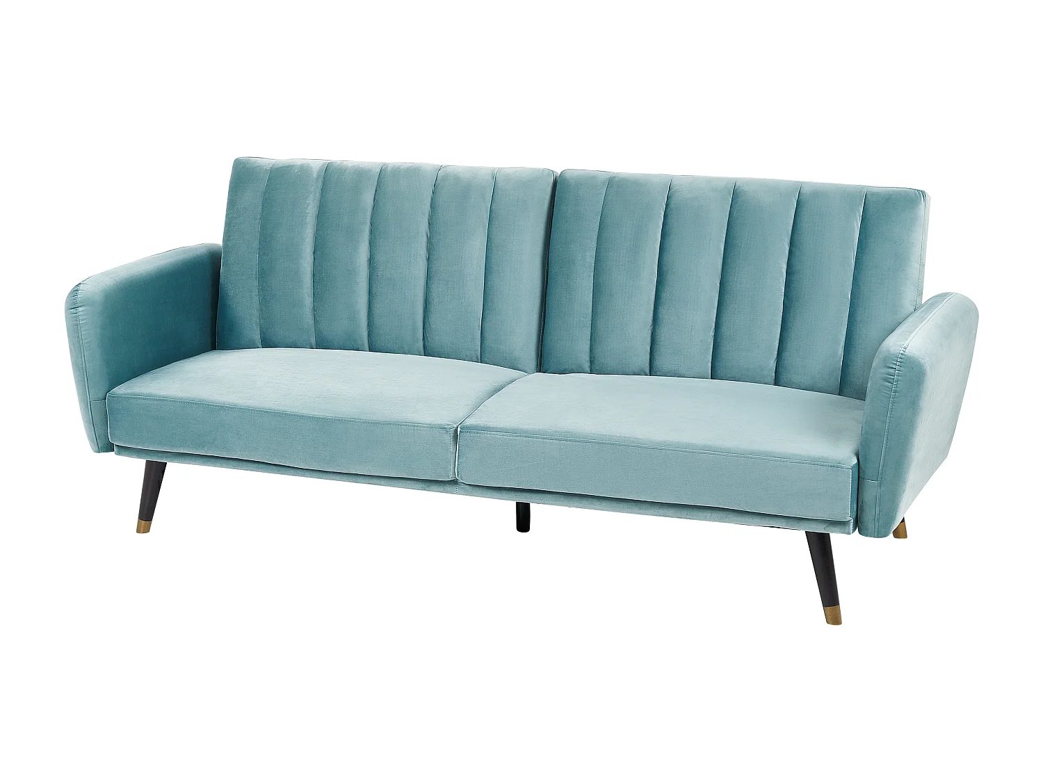 Canapé-lit 3 places VIMMERBY Velours Bleu clair