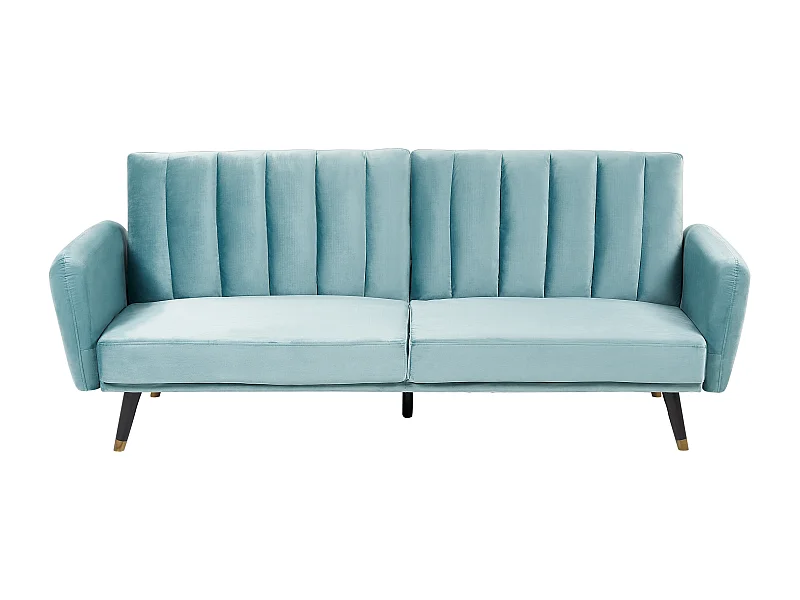 Sofá cama VIMMERBY Terciopelo Azul claro 3 plazas