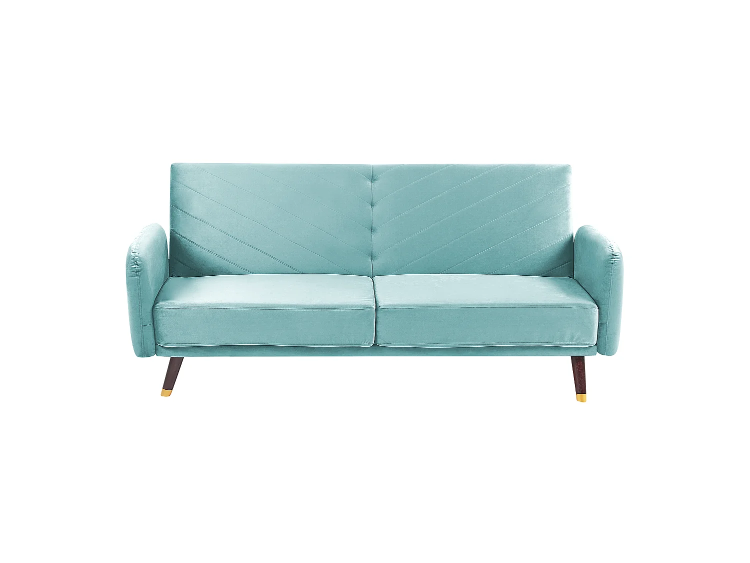 Canapé-lit 3 places SENJA Velours Bleu clair