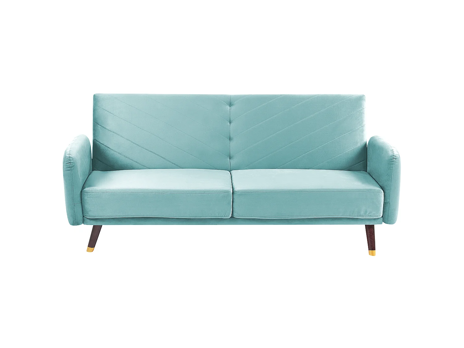 Canapé-lit 3 places SENJA Velours Bleu clair