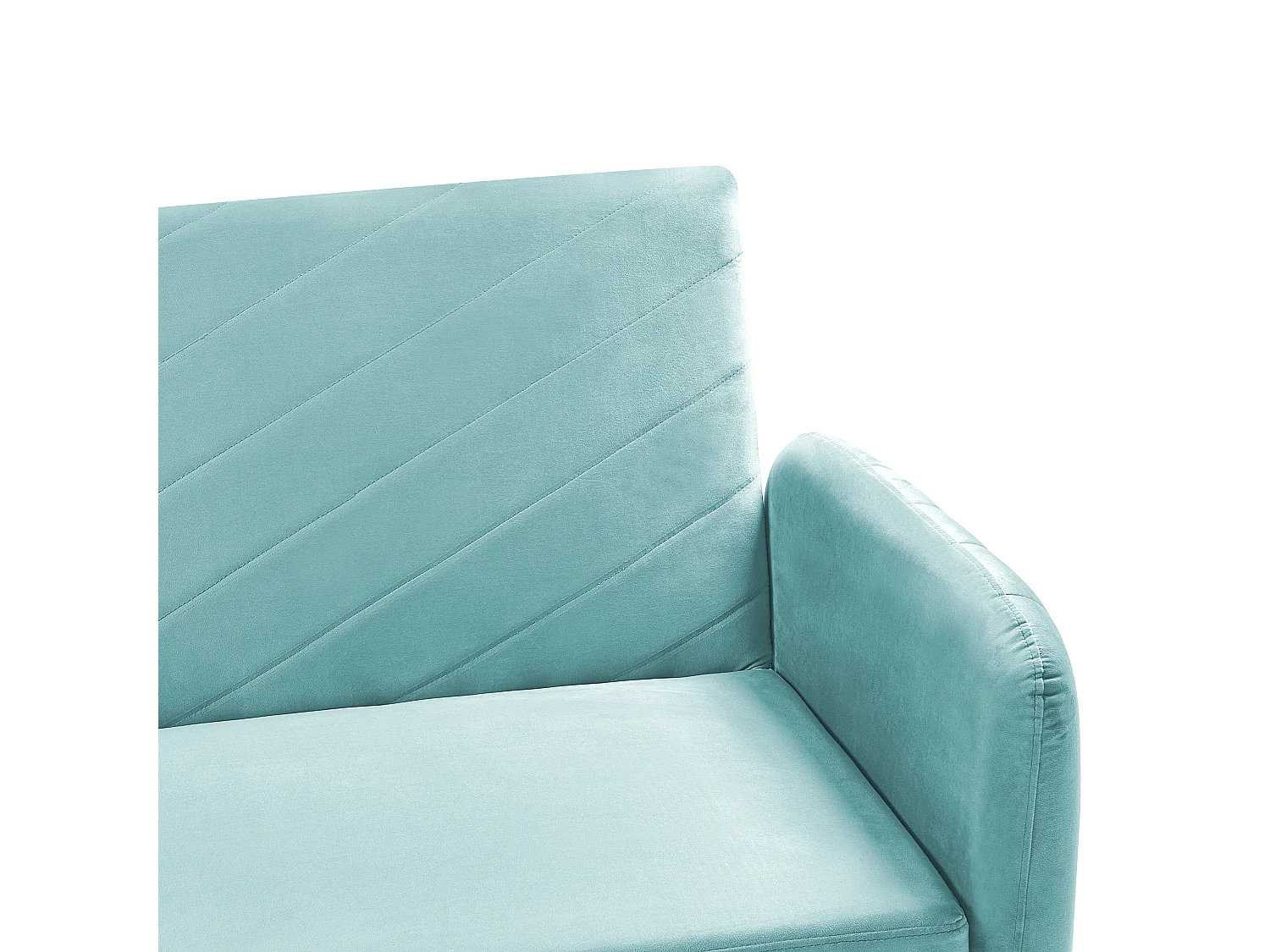 Canapé-lit 3 places SENJA Velours Bleu clair