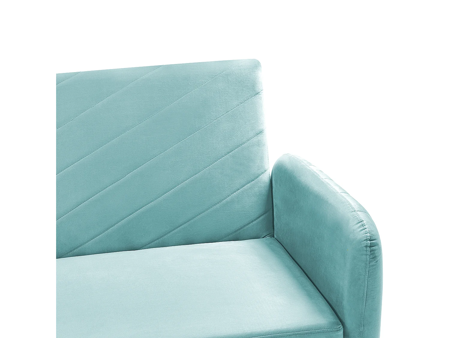 Sofá-cama SENJA Veludo Azul claro 3 lugares