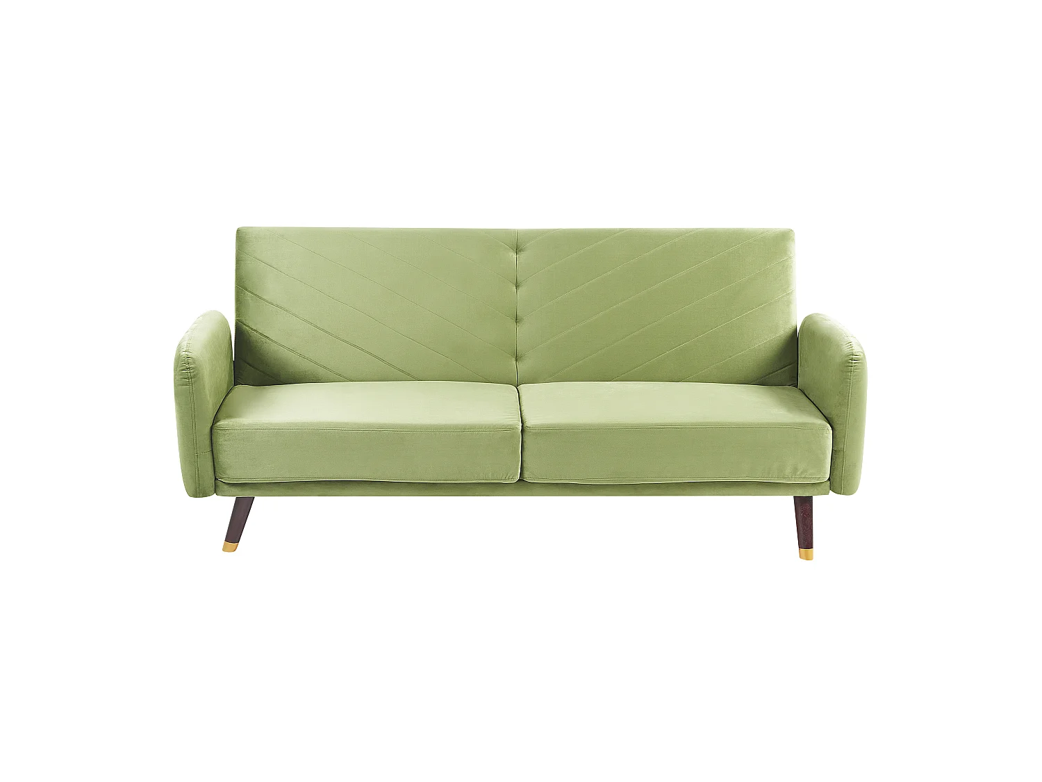 Divano letto SENJA Velluto Verde oliva 3 posti