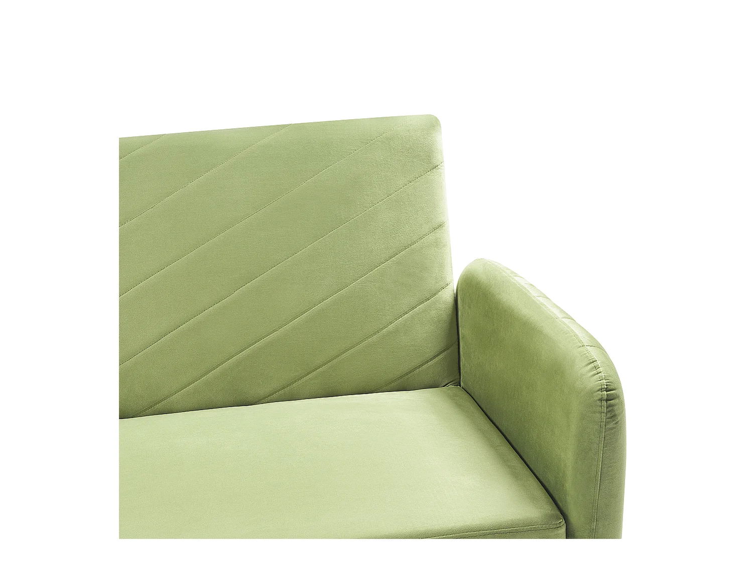 Divano letto SENJA Velluto Verde oliva 3 posti