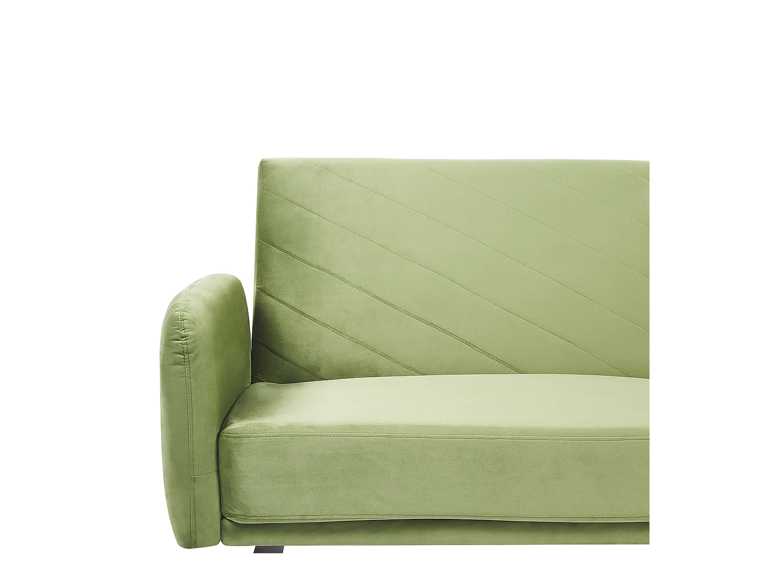 Divano letto SENJA Velluto Verde oliva 3 posti