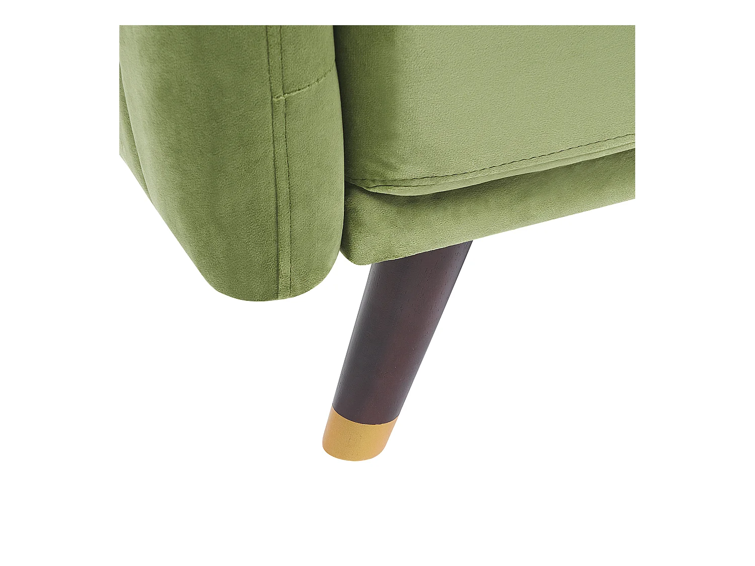 Divano letto SENJA Velluto Verde oliva 3 posti